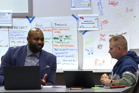 Teachers discussing professional development