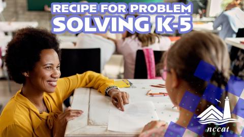 Recipe for Problem solving picture of teacher helping students.