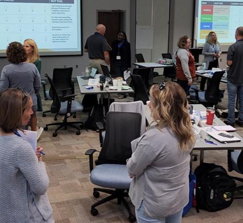 Teachers in professional development at NCCAT Cullowhee.